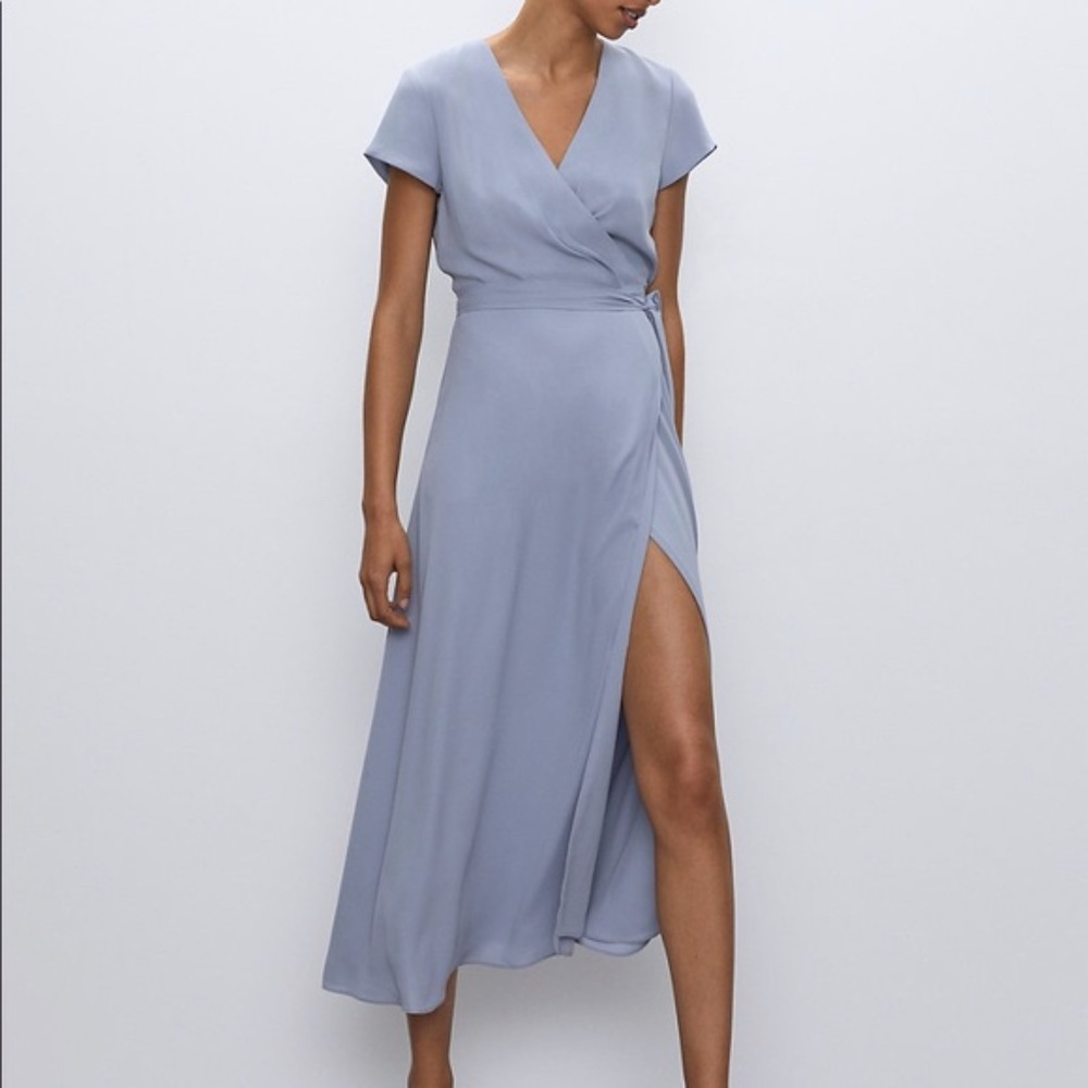 Babaton Slit Wrap Dress XXS